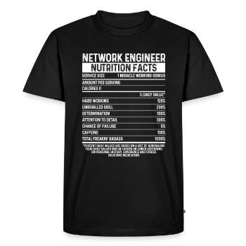 Network Engineer Tool Code Network Engineering - Men's Premium Organic T-Shirt - black - Front - Nico (187cm)