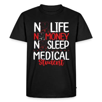 Étudiant survivant à l’obtention du diplôme de l’école de médecine - T-shirt Premium bio Homme - noir - Devant - Nico (187cm)