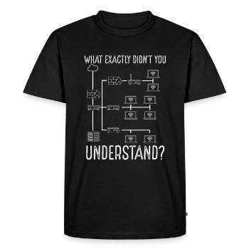 Network Engineer Tool Network Engineering - Men's Premium Organic T-Shirt - black - Front - Nico (187cm)