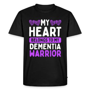 Sensibilisation à la démence Dement Alzheimer’s Warrior - T-shirt Premium bio Homme - noir - Devant - Nico (187cm)
