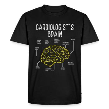 Cardiologist Doctor Cardiologist Cardiology - Men's Premium Organic T-Shirt - black - Front - Nico (187cm)