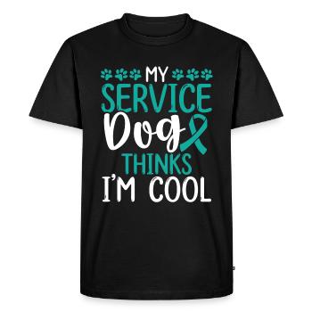 PTSD Dog Patch PTSD Support Animal PTSD Ribbon - Men's Premium Organic T-Shirt - black - Front - Nico (187cm)