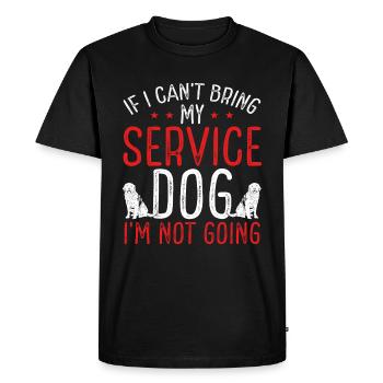 Chien de soutien émotionnel pour chiens d’assistance en formation - T-shirt Premium bio Homme - noir - Devant - Nico (187cm)