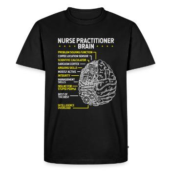 Nurse Practitioner Stethoscope ER Nurse Nurse - Men's Premium Organic T-Shirt - black - Front - Nico (187cm)