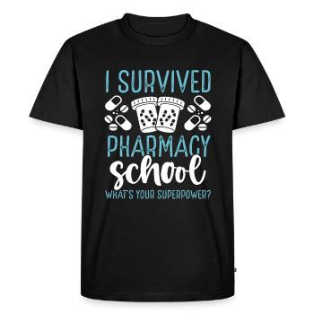 Pharmacien Pharmacien Diplômé En Pharmacie Étudiant en pharmacie - T-shirt Premium bio Homme - noir - Devant - Nico (187cm)
