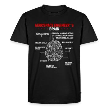 Panneaux d’ingénierie aérospatiale d’ingénieur aérospatial - T-shirt Premium bio Homme - noir - Devant - Nico (187cm)