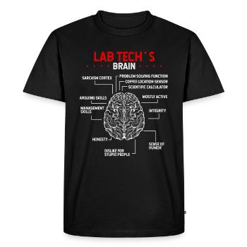 Labratory Technician Lab Labratory Scientist - Men's Premium Organic T-Shirt - black - Front - Nico (187cm)