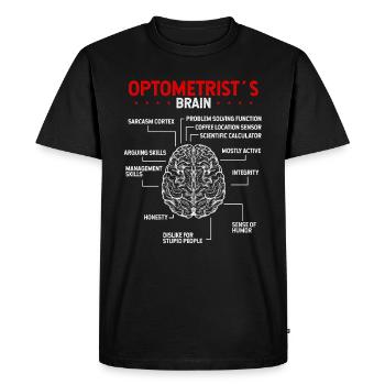 Optometry Glasses Eye Whisperer Optician - Men's Premium Organic T-Shirt - black - Front - Nico (187cm)