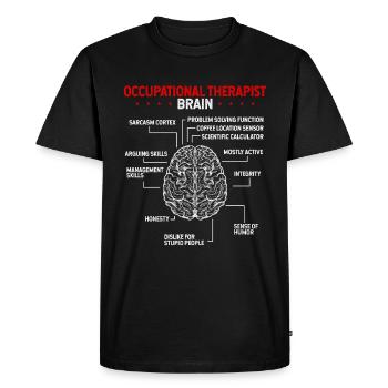 Occupational Therapist Brain Occupational Therapy - Men's Premium Organic T-Shirt - black - Front - Nico (187cm)