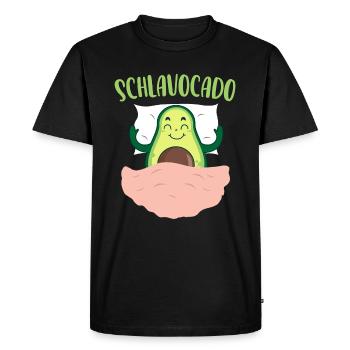 Schlavocado Avocado Official Sleep Shirt - Men's Premium Organic T-Shirt - black - Front - Nico (187cm)