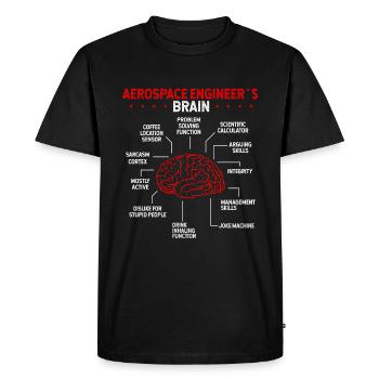 Ingénierie aérospatiale Fusées Cerveau Aérospatiale - T-shirt Premium bio Homme - noir - Devant - Nico (187cm)