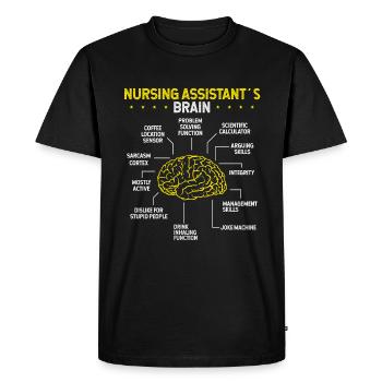 CNA Nursing Asssistant Badge Holder Nursing - Men's Premium Organic T-Shirt - black - Front - Nico (187cm)