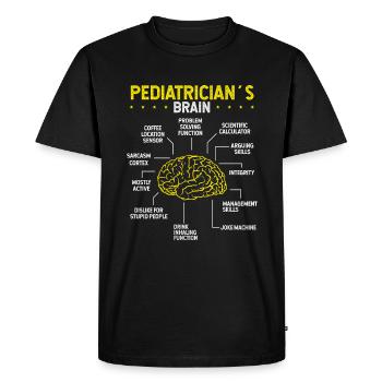 Pédiatre Brain Peds Infirmière pédiatrique Pédiatrique - T-shirt Premium bio Homme - noir - Devant - Nico (187cm)
