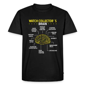 Montre Collection Brain Vintage Montres Montre - T-shirt Premium bio Homme - noir - Devant - Nico (187cm)