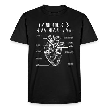 Cardiologist Heart Doctor Heart Doctor Nursing - Men's Premium Organic T-Shirt - black - Front - Nico (187cm)