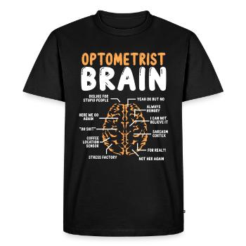 Optometrist Brain Optician Eyeglass Opthalmology - Men's Premium Organic T-Shirt - black - Front - Nico (187cm)