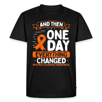 Multiple Sclerosis Awareness Warrior MS Ribbon - Men's Premium Organic T-Shirt - black - Front - Nico (187cm)