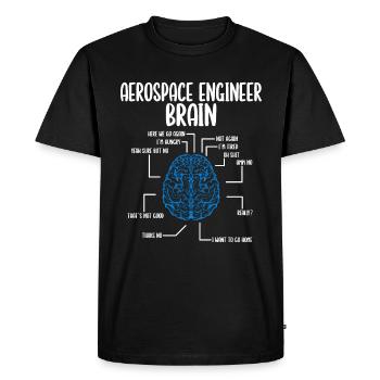 Aerospace Engineer Brain for Aerospace Engineering - Men's Premium Organic T-Shirt - black - Front - Nico (187cm)