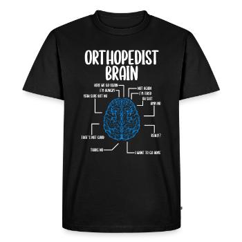 Orthopédiste Cerveau Orthopédique Médecin Appréciation - T-shirt Premium bio Homme - noir - Devant - Nico (187cm)