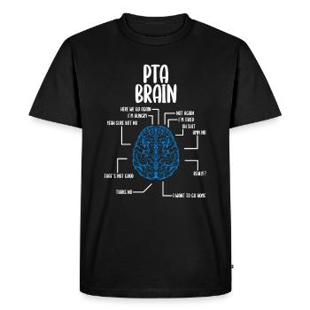 Physical Therapy Assistant Brain PTA Appreciation - Men's Premium Organic T-Shirt - black - Front - Nico (187cm)