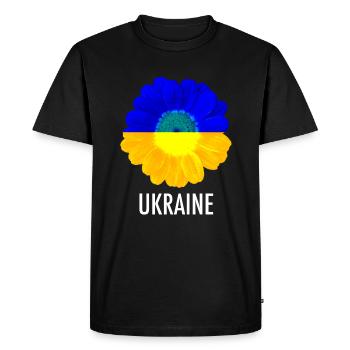 UKRAINE - T-shirt Premium bio Homme - noir - Devant - Nico (187cm)