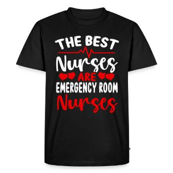 Emergency Room Nurse Best Nurses ER Nurse - Men's Premium Organic T-Shirt - black - Front - Nico (187cm)