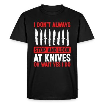 Collecte de couteaux Bladesmith Couteaux de fabrication de couteaux - T-shirt Premium bio Homme - noir - Devant - Nico (187cm)