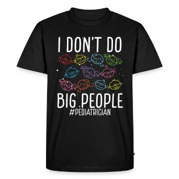 Pédiatre PEDS grandes personnes Enfants Docteur - T-shirt Premium bio Homme - noir - Devant - Nico (187cm)