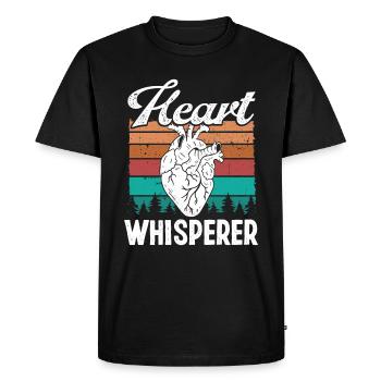 Cardiologist Doctor Cardiac Nurse Cardiology - Men's Premium Organic T-Shirt - black - Front - Nico (187cm)