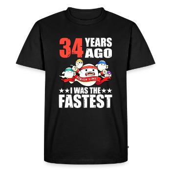 34 years ago I was The Fastest Sperm To - Men's Premium Organic T-Shirt - black - Front - Nico (187cm)