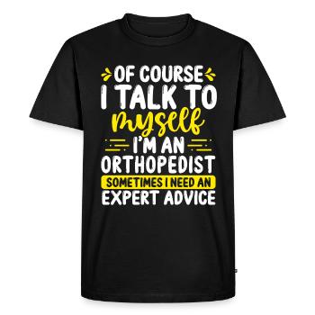 Orthopédiste Conseil d’appréciation Médecin osseux - T-shirt Premium bio Homme - noir - Devant - Nico (187cm)