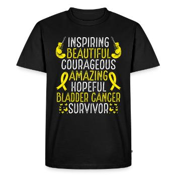 Bladder Cancer Survivor Bladder Cancer Awareness - Men's Premium Organic T-Shirt - black - Front - Nico (187cm)