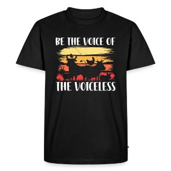 Soyez la voix de la voix du végétalien sans voix à base de plantes - T-shirt Premium bio Homme - noir - Devant - Nico (187cm)