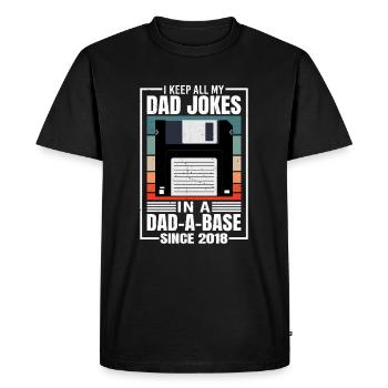 Papa plaisante dans un papa-a-base depuis la fête des pères 2018 - T-shirt Premium bio Homme - noir - Devant - Nico (187cm)