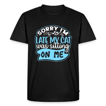 Delay Cat Cat Lovers Surprise Fun - Men's Premium Organic T-Shirt - black - Front - Nico (187cm)