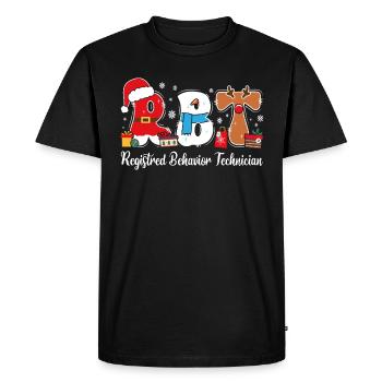 Noël Technicien Comportemental Certifié - T-shirt Premium bio Homme - noir - Devant - Nico (187cm)