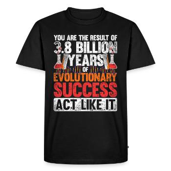 Biology evolution - Men's Premium Organic T-Shirt - black - Front - Nico (187cm)