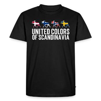 Scandinavia Camper Flags Moose Womo Holiday - Men's Premium Organic T-Shirt - black - Front - Nico (187cm)