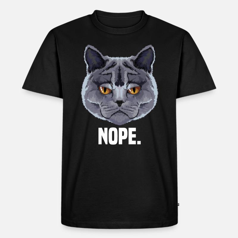 grumpy britisch Kurzhaar Katze Katzenliebhaber - Männer Premium Bio T-Shirt - Schwarz