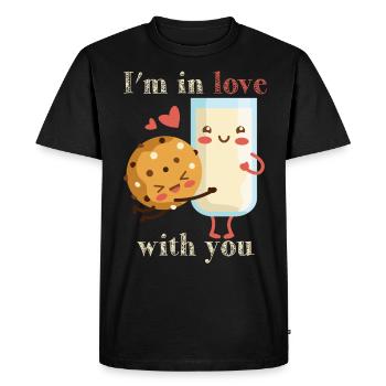 Saint Valentin Saint Valentin - T-shirt Premium bio Homme - noir - Devant - Nico (187cm)