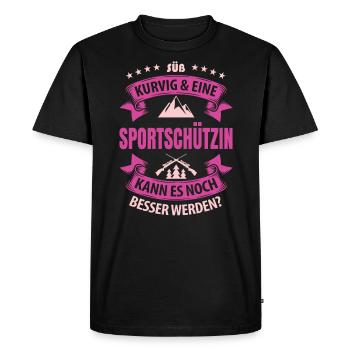 Schießstand Sportschütze Sportschützin Schießsport - Männer Premium Bio T-Shirt - Schwarz - Vorne - Nico (187cm)