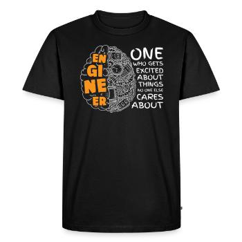 Engineer, Mechanical Engineering Motive for an Engineur - Men's Premium Organic T-Shirt - black - Front - Nico (187cm)