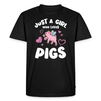 Cochon cochon cochons - T-shirt Premium bio Homme - noir - Devant - Nico (187cm)