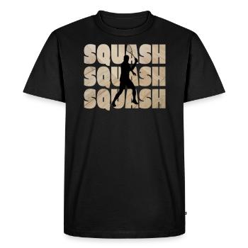 Cadeau de tournoi de squash de joueur de squash - T-shirt Premium bio Homme - noir - Devant - Nico (187cm)