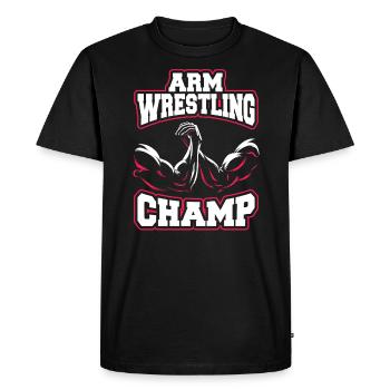 ARM WRESTLING CHAMP - T-shirt Premium bio Homme - noir - Devant - Nico (187cm)