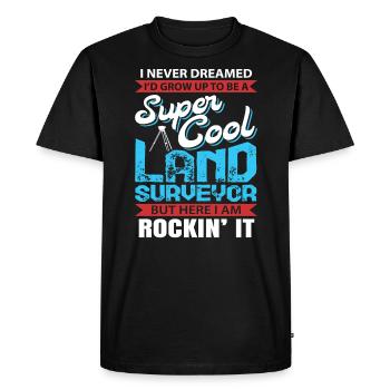 Cadeau d'arpenteur super cool - T-shirt Premium bio Homme - noir - Devant - Nico (187cm)