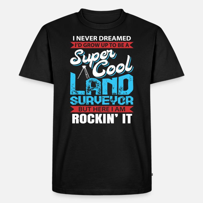 Super cooles Landvermesser Geschenk - Männer Premium Bio T-Shirt - Schwarz