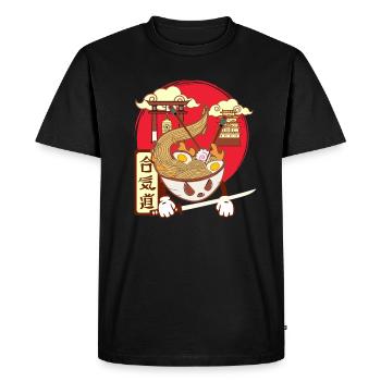 Kawaii Ramen - Men's Premium Organic T-Shirt - black - Front - Nico (187cm)