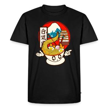 Kawaii Ramen - Men's Premium Organic T-Shirt - black - Front - Nico (187cm)