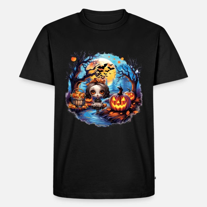 Cute Halloween Doll - Männer Premium Bio T-Shirt - Schwarz